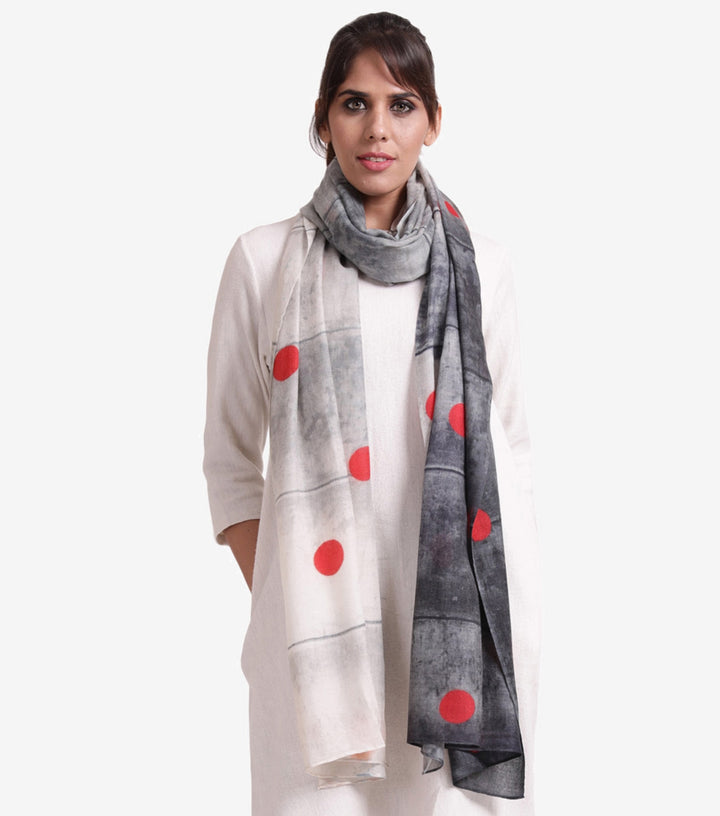 Printed wool stole