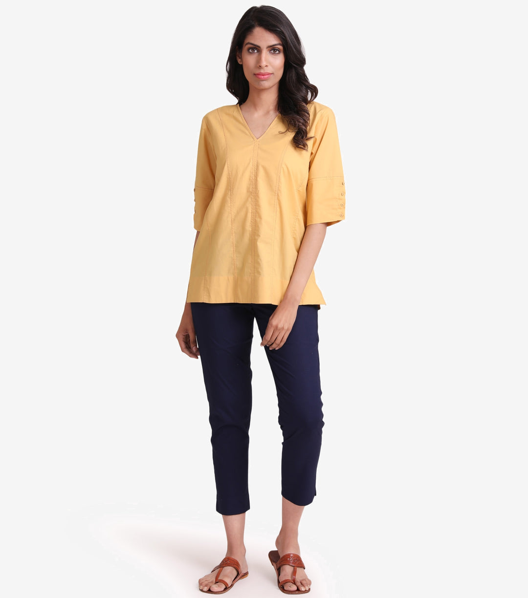 Yellow cotton top