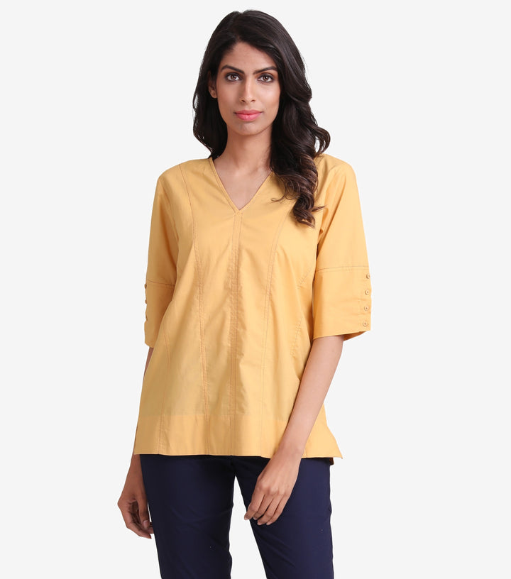 Yellow cotton top