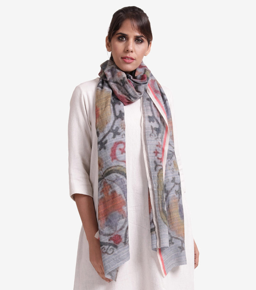 Digital printed wool stole