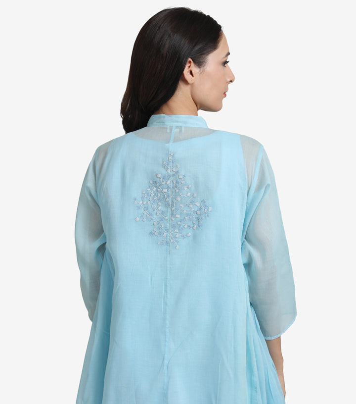 Cotton embroidered cotton choga