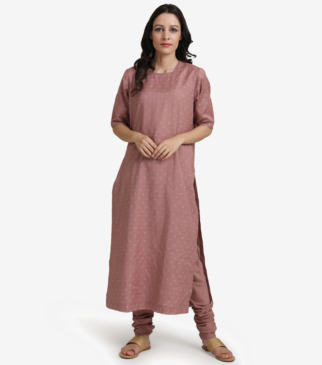 English Rose Chanderi Suit Set