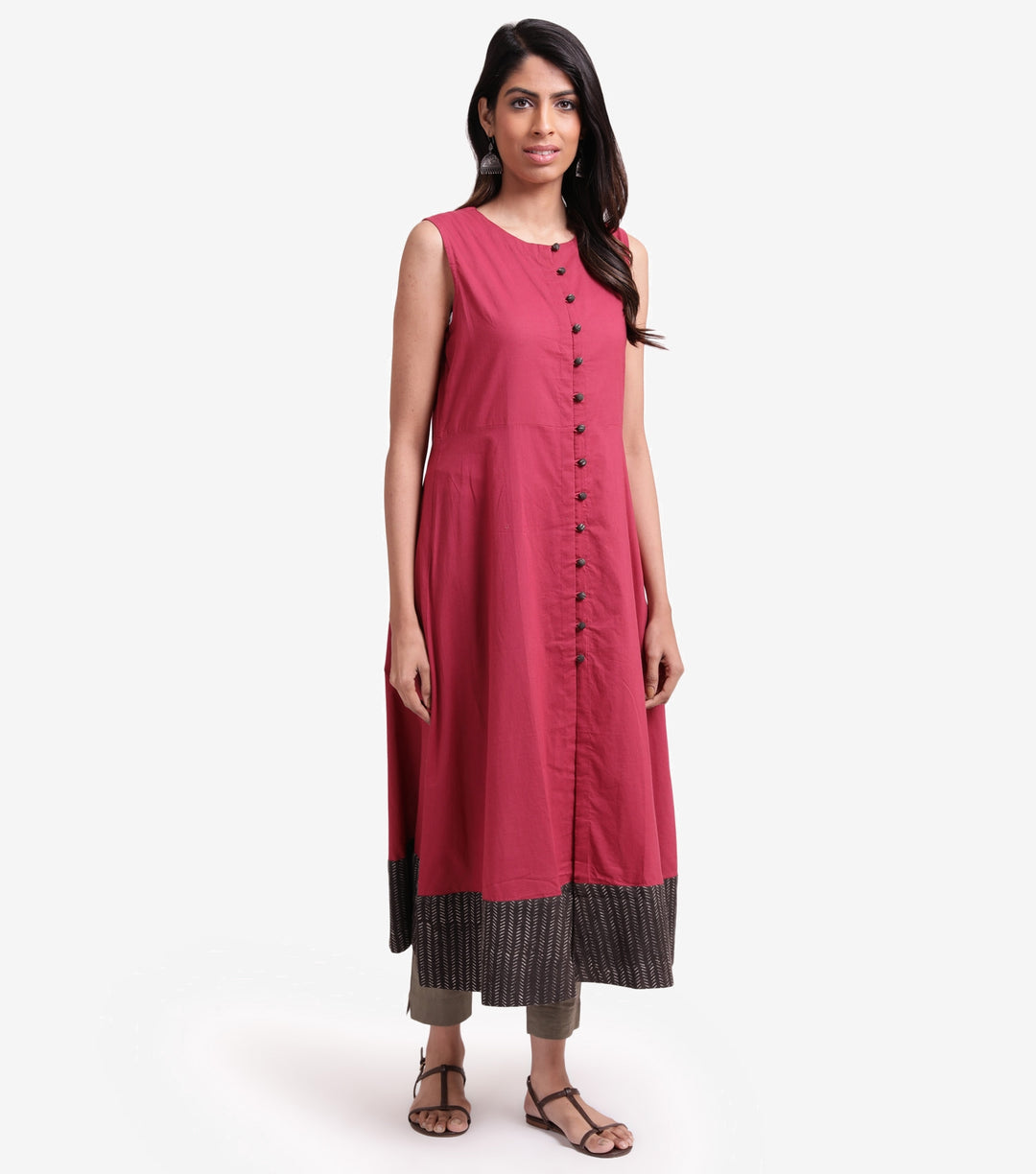 Pink Summer flared kurta