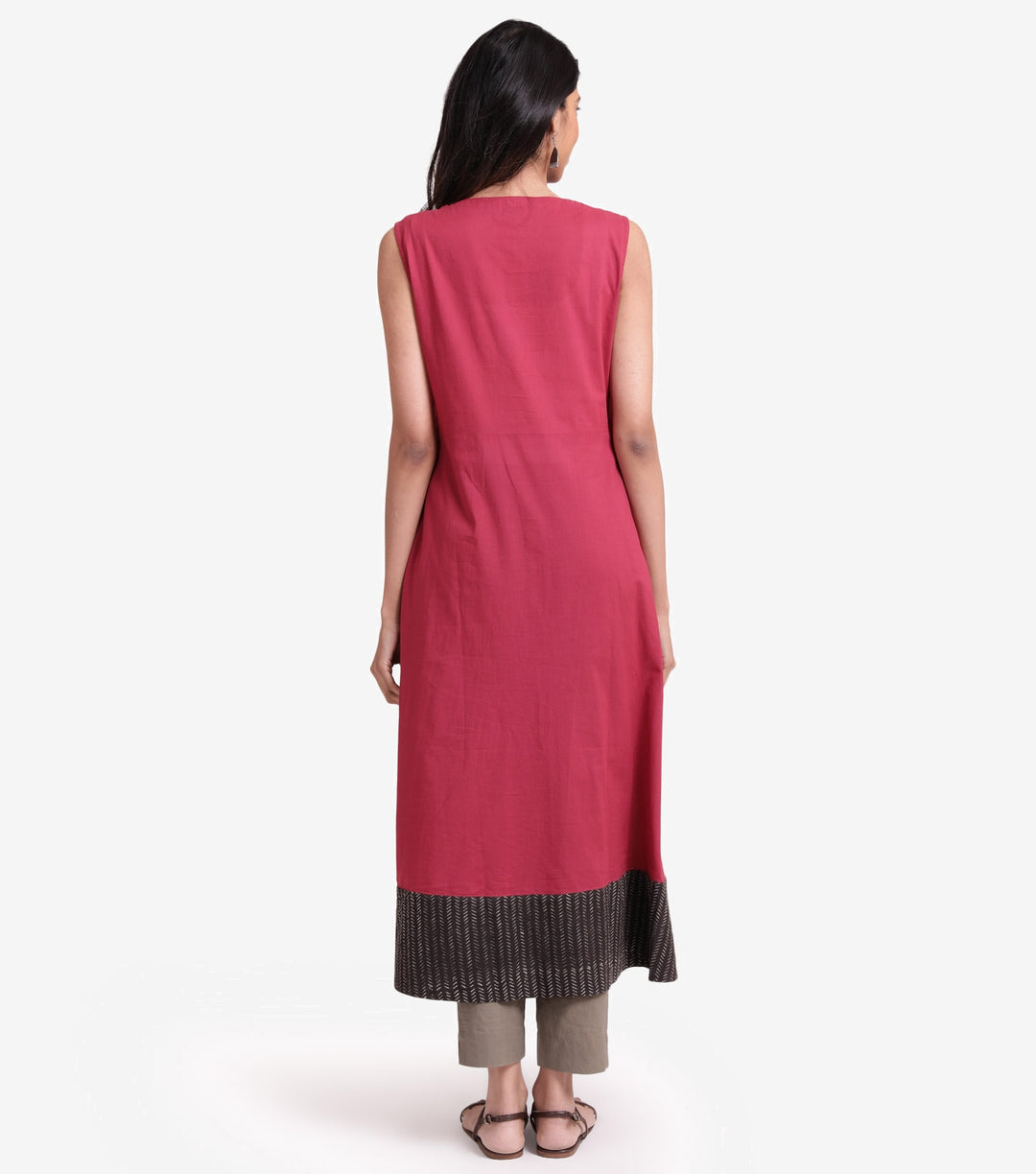 Pink Summer flared kurta