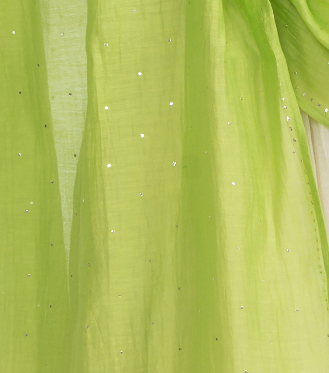 Lime Mukaish chanderi dupatta