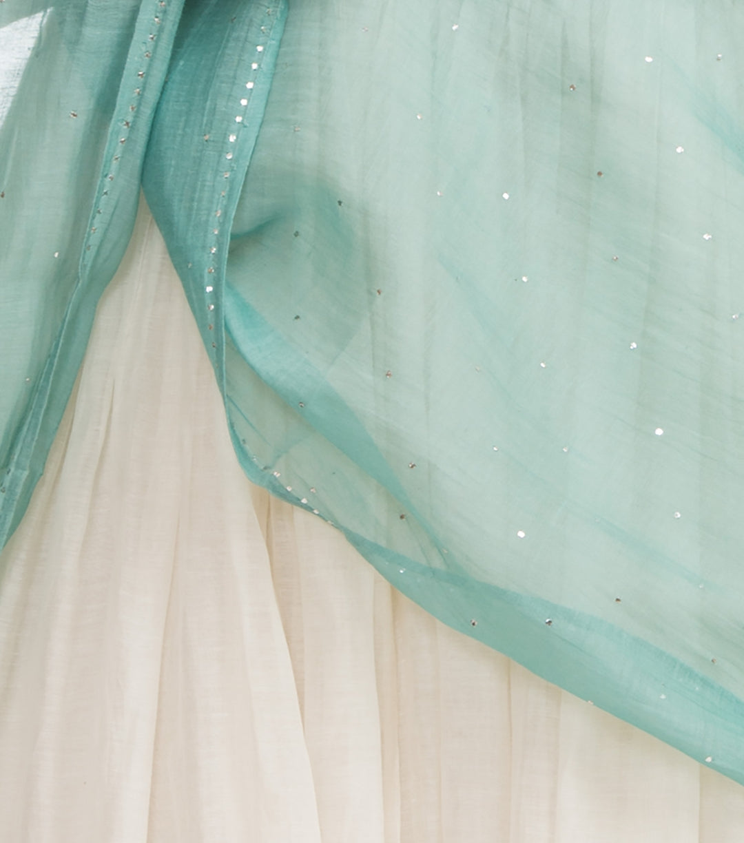 Green Mukaish chanderi dupatta