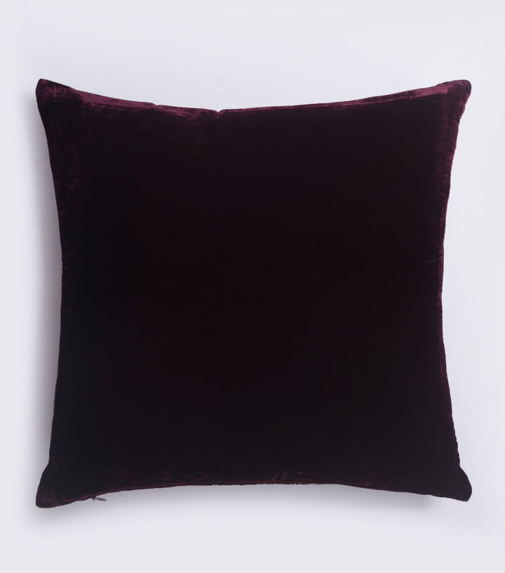 Liner Jaal Wine Velvet Cushion Cover