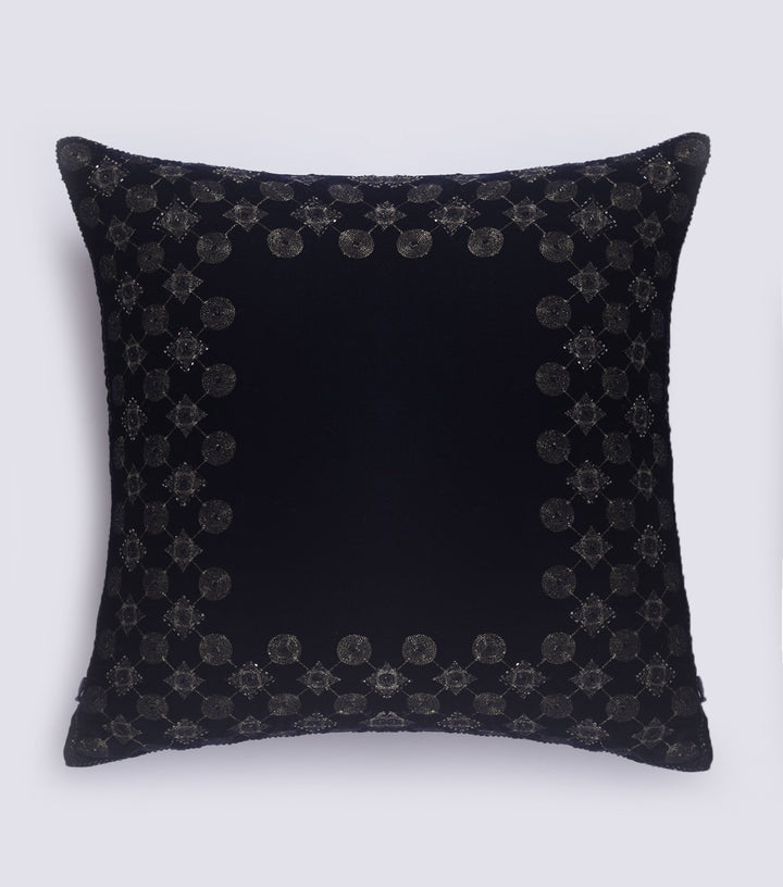 Liner Jaal Navy Velvet Cushion Cover