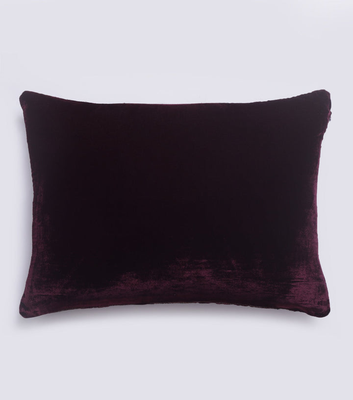 Maze Wine Velvet Cushion Cover