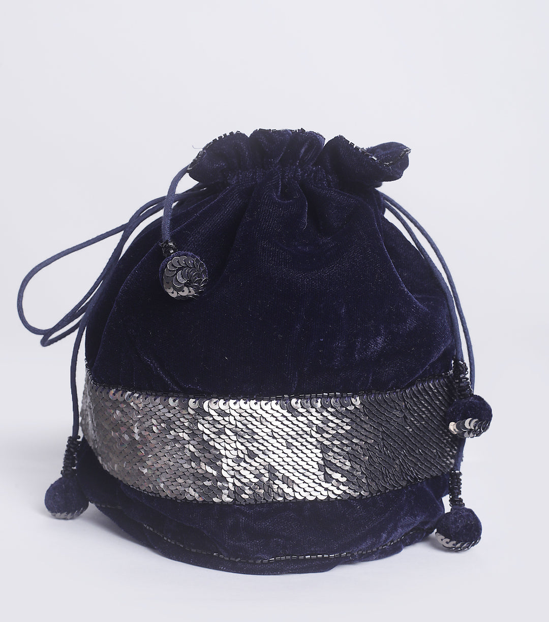 Undisputed Dream Navy Velvet Potli