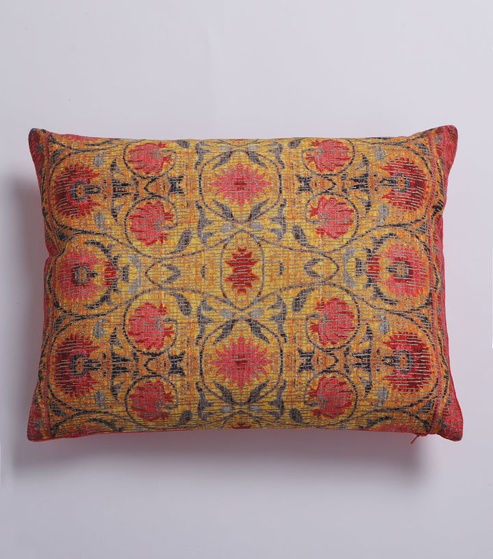 Orange Printed Cushion Cover