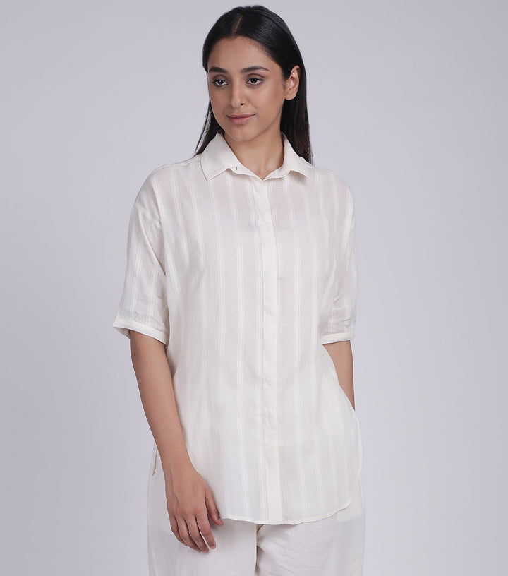 Dobby Cotton Natural Summer Shirt