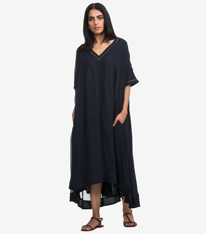 Navy Georgette Kaftan