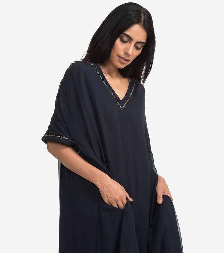 Navy Georgette Kaftan