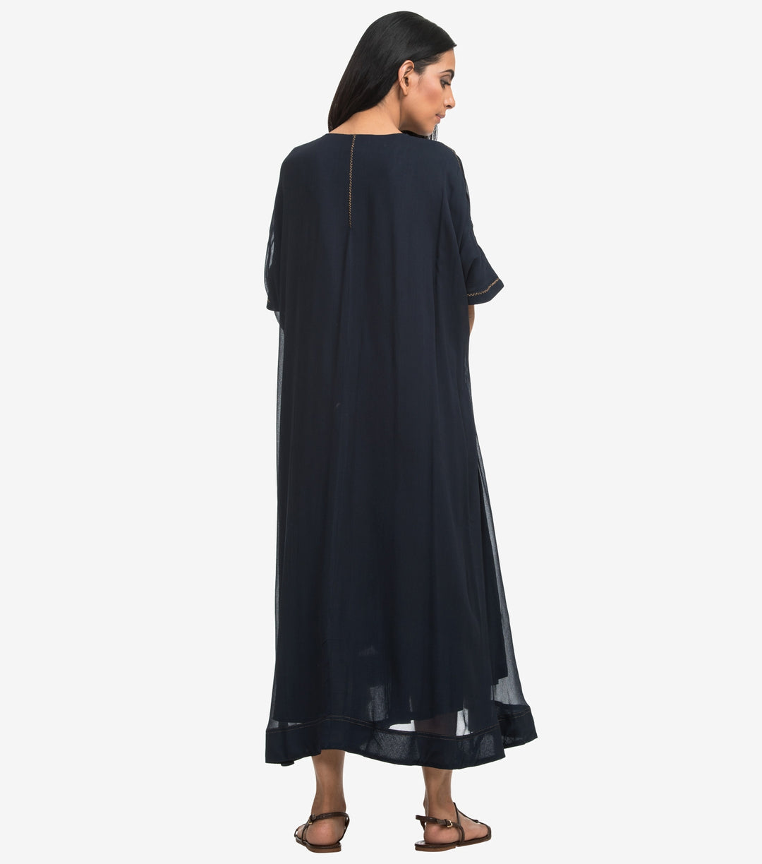 Navy Georgette Kaftan