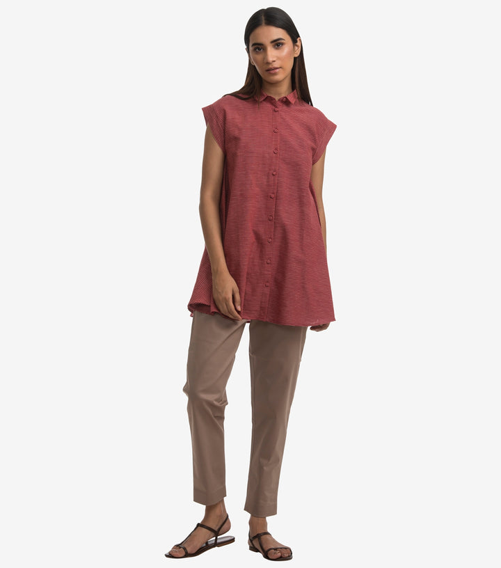 Red khadi shirt