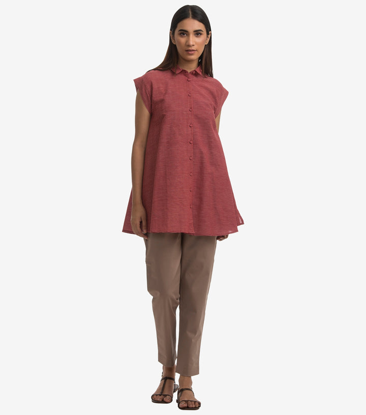 Red khadi shirt