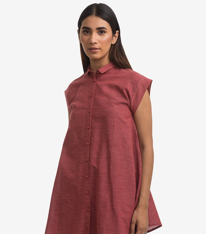 Red khadi shirt