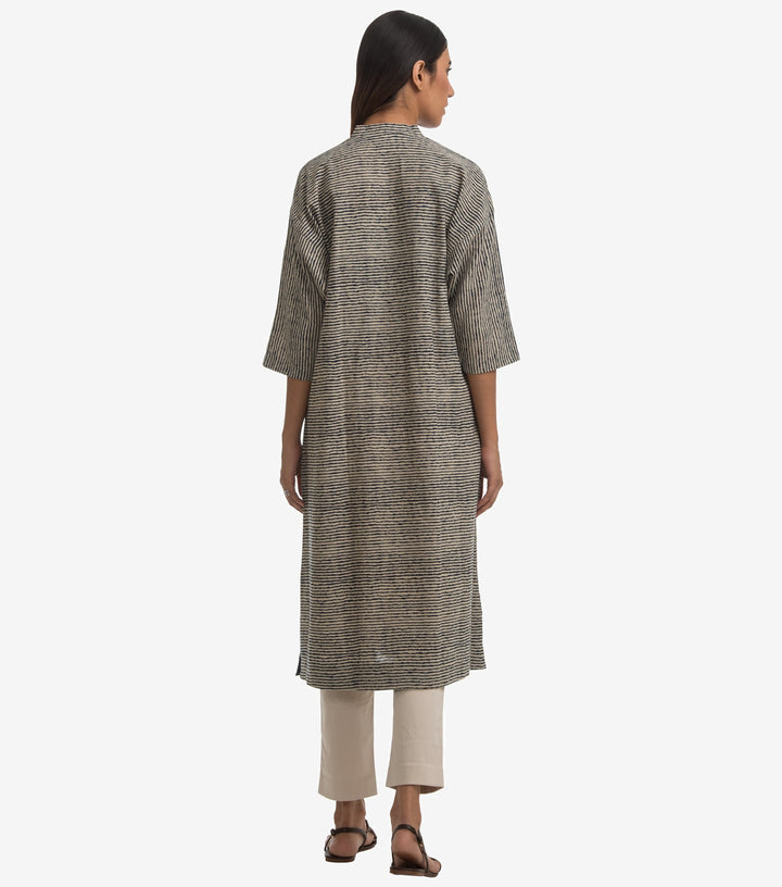 Printed khadi Kurta