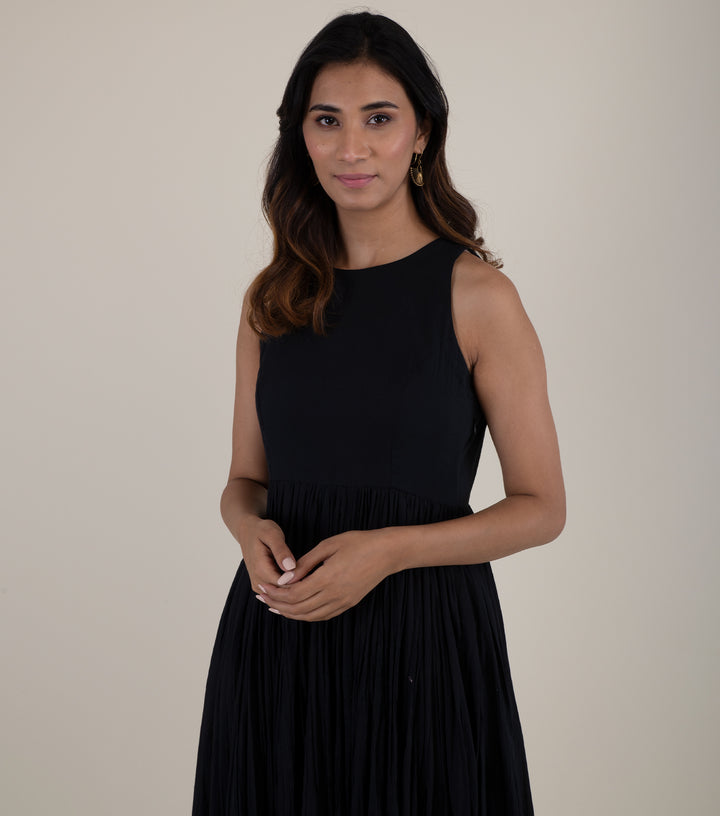 Black Fine Cotton Dress