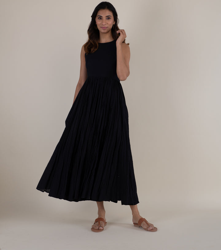 Black Fine Cotton Dress