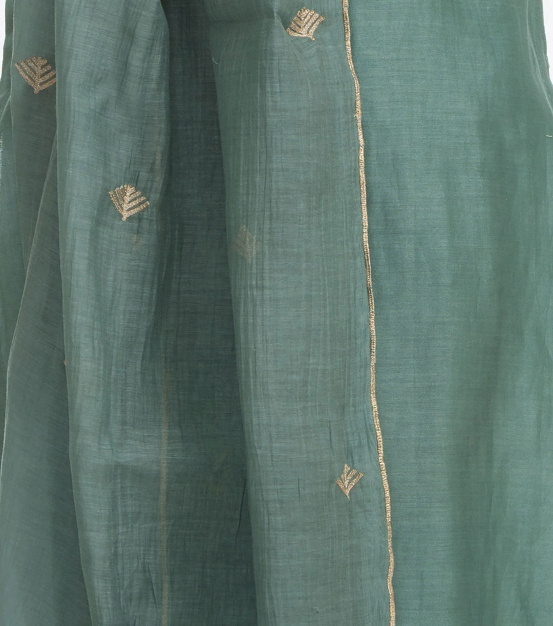 Green zari embroidered dupatta