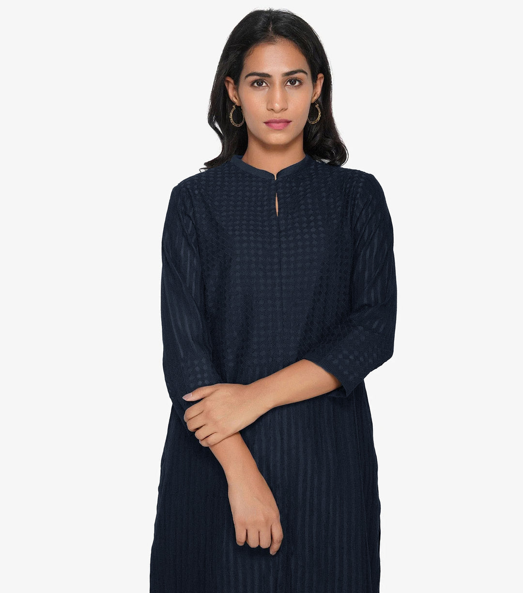 Navy Georgette Cape Set of 3