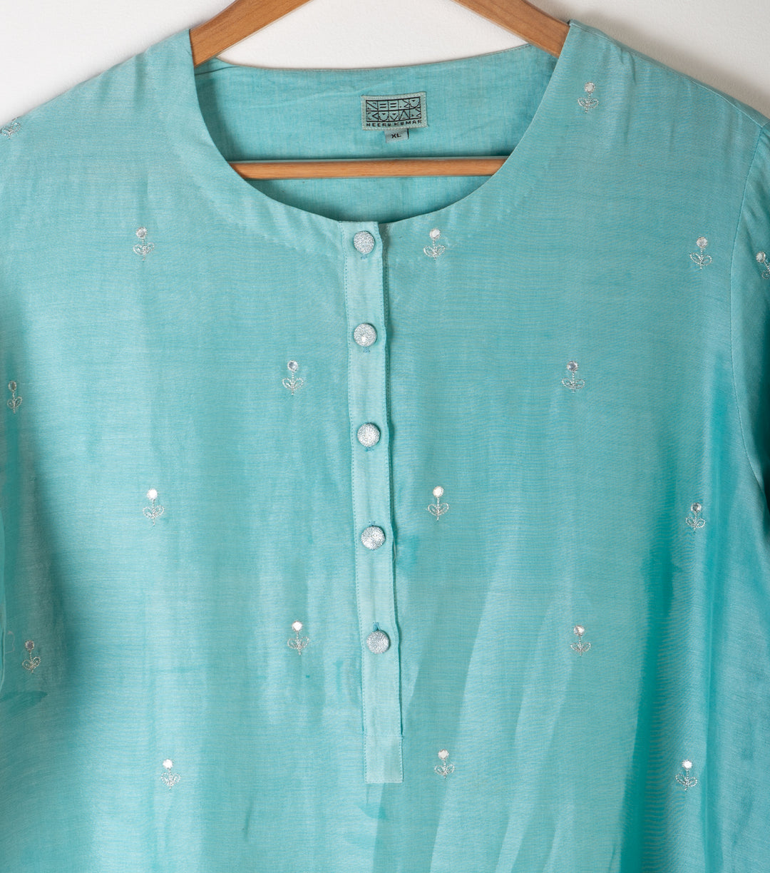 Sea Green Chanderi kurta