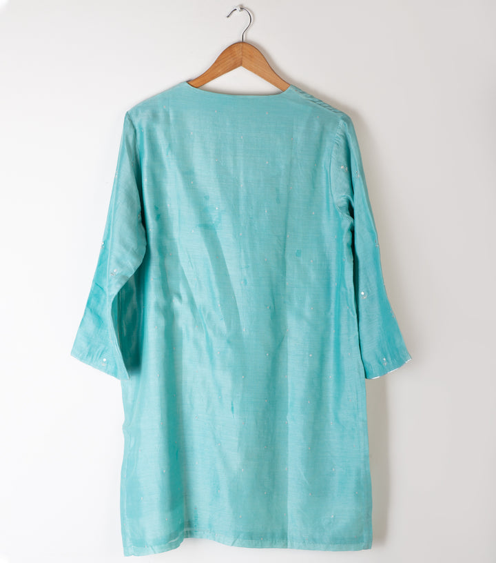 Sea Green Chanderi kurta