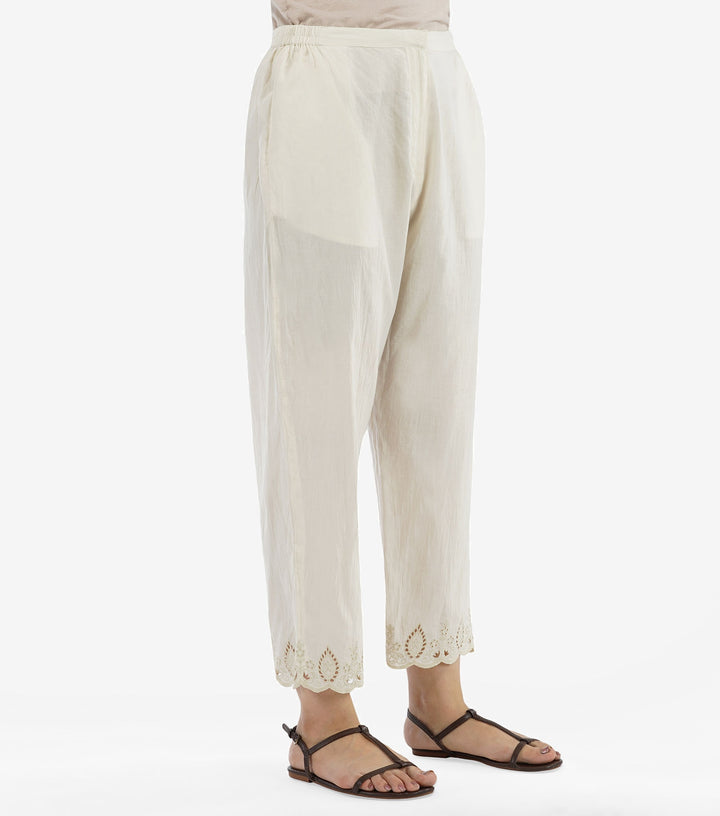 Natural Cotton Cutwork Pant