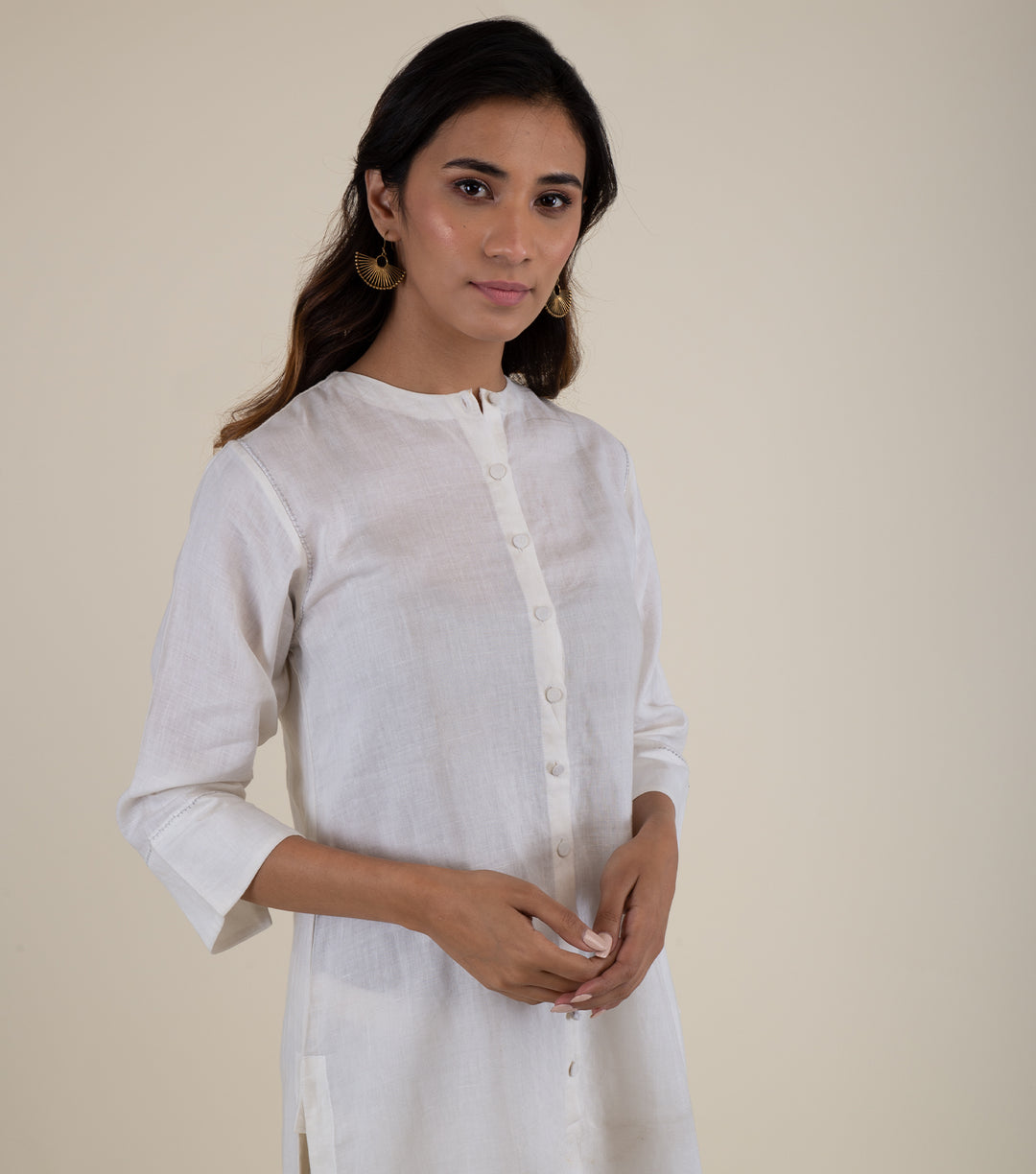 Natural Cotton Linen Kurta