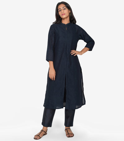 Navy georgette cape set