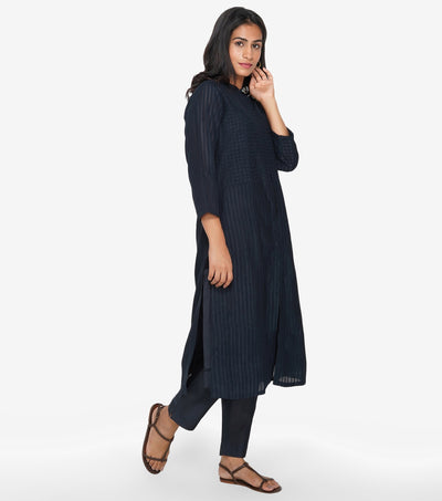 Navy georgette cape set