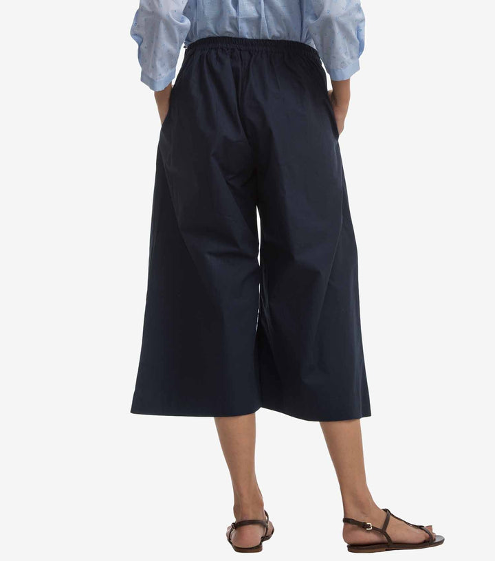 Navy poplin Culottes