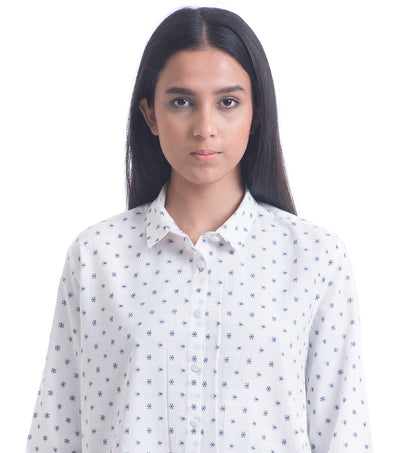 White Cotton Woven Shirt