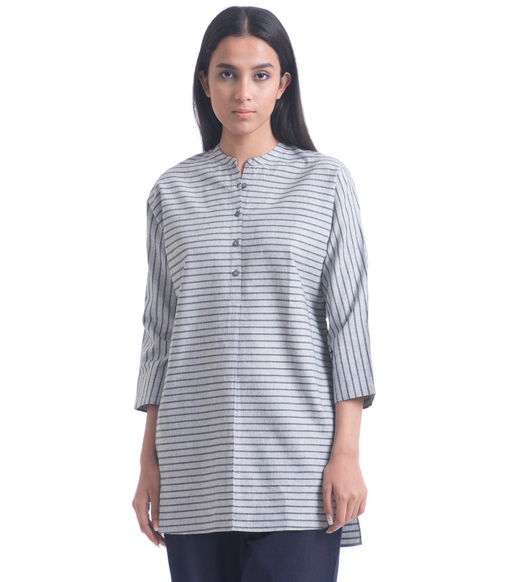 Grey Cotton Woven Shirt