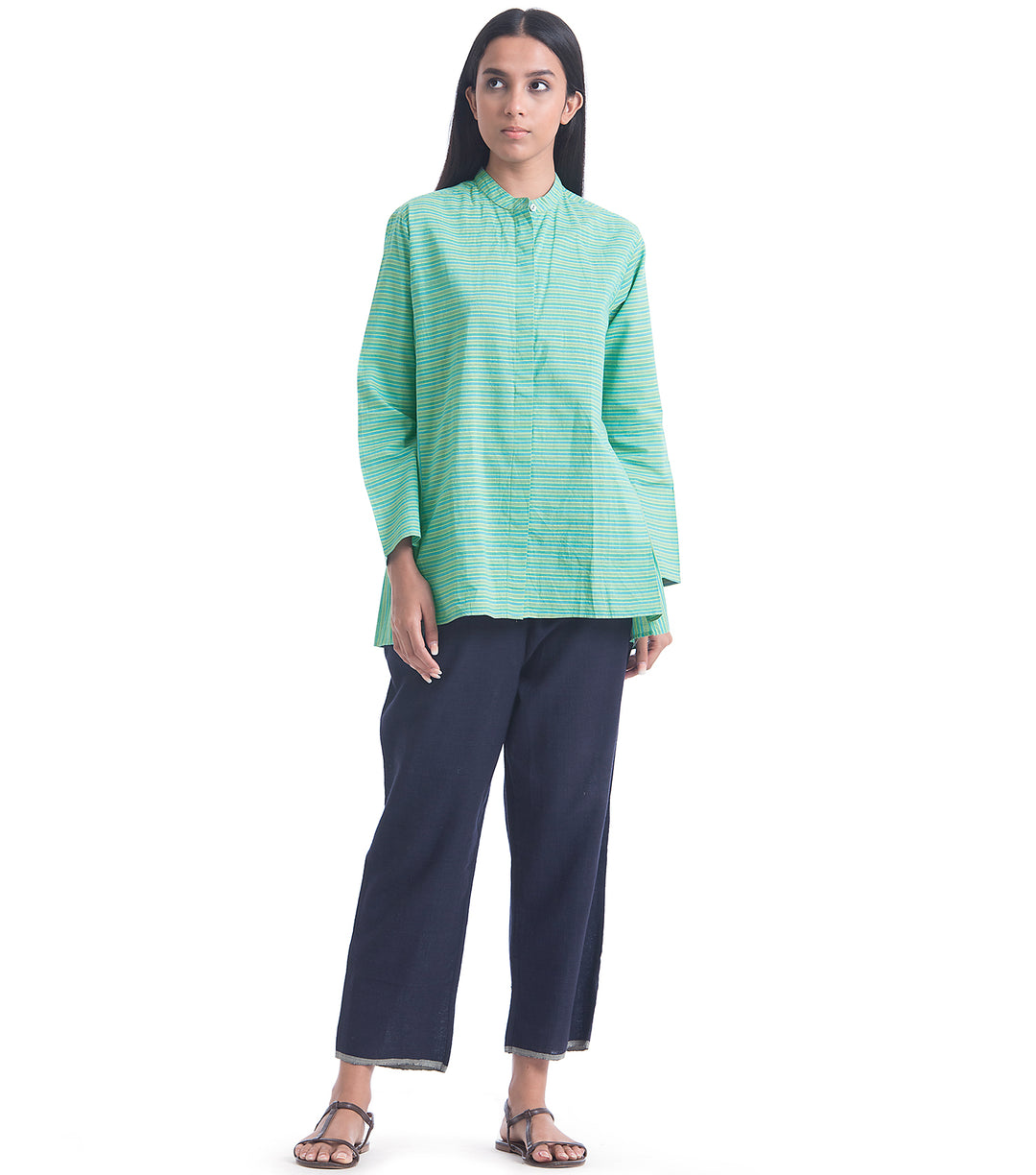 Green Woven Cotton Shirt