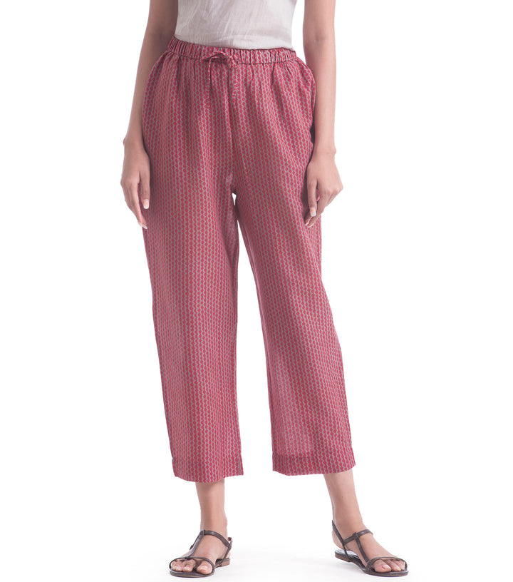 Red Cotton Loungewear Set