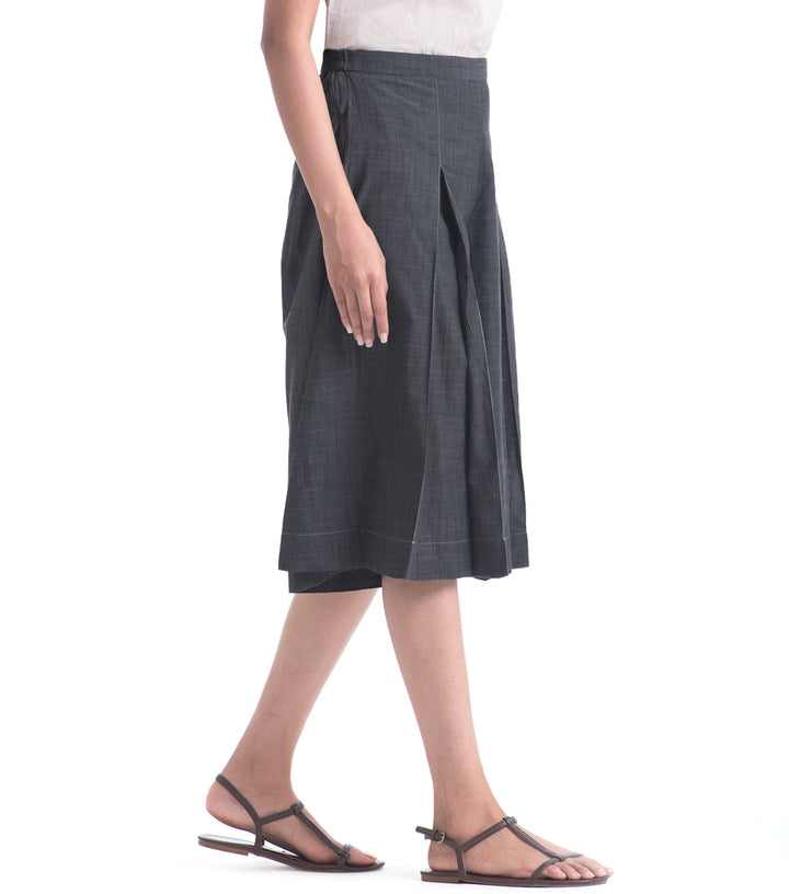 Charcoal Cotton Culottes