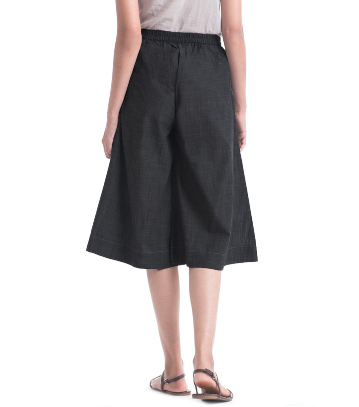 Charcoal Cotton Culottes