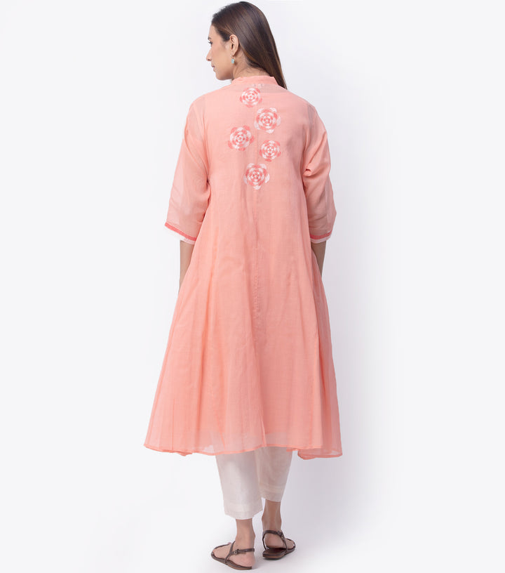 Floral Embroidered Cotton Choga