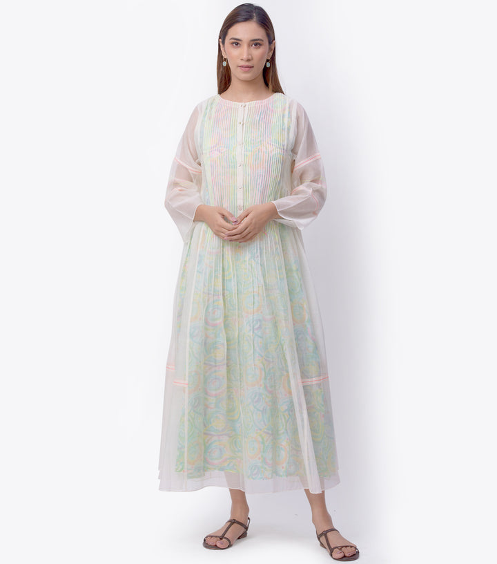 Natural Chanderi Dress