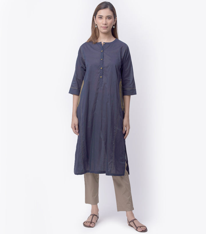 Navy cotton Kurta