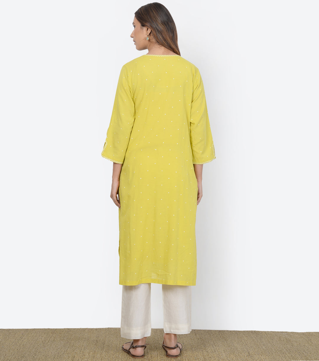 Yellow Cotton Silk Kurta & Dupatta Set