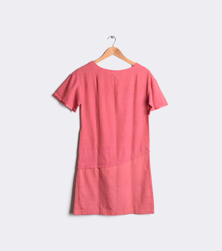 Pink khadi kurta