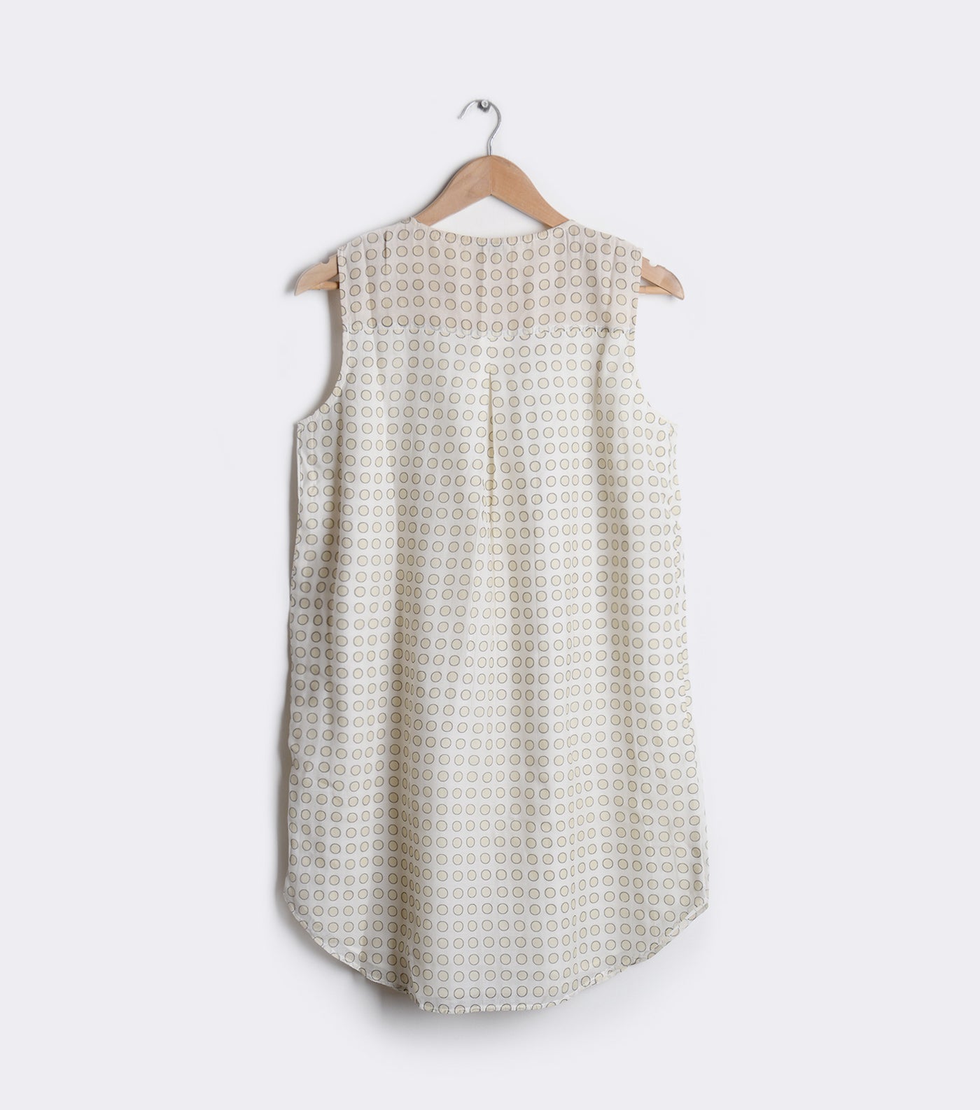 Yellow polka dot cotton dress