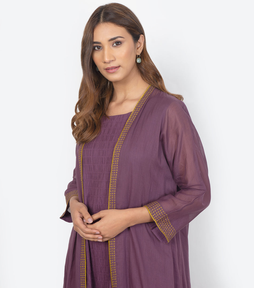 Purple Cotton Cape