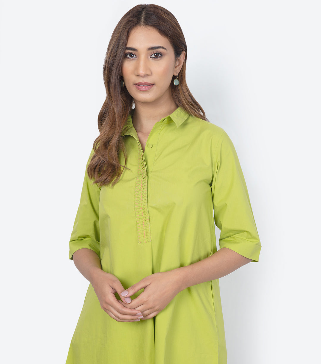 Lime Cotton Summer Shirt