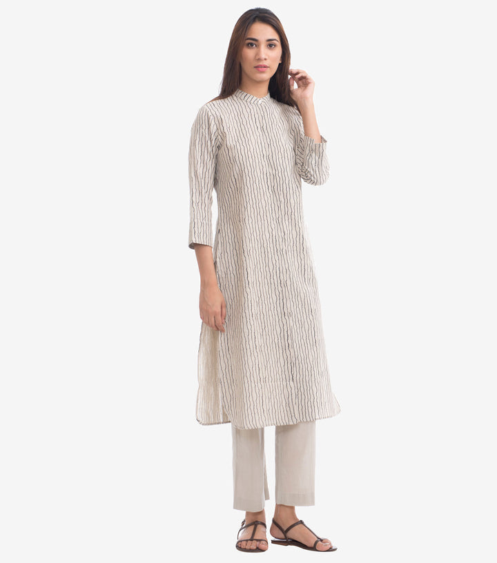 Printed Khadi Kurta