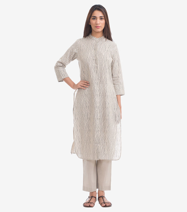 Printed Khadi Kurta